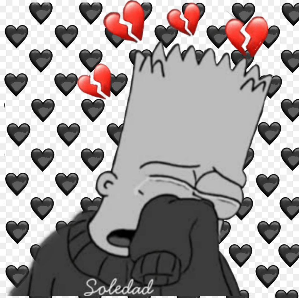 Soledad Sad Cartoon Broken Heart, Book, Publication, Clothing, Glove Free Png Download