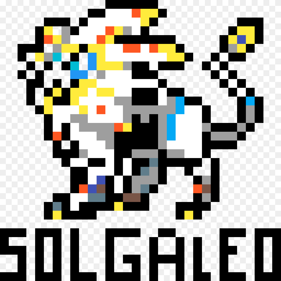 Solgaleo Pixel Art Solgaleo, Blackboard Png Image