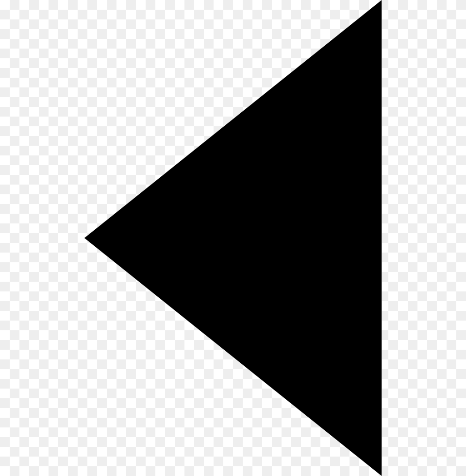 Solid Arrow Left Transparent Black Triangle, Lighting Free Png Download