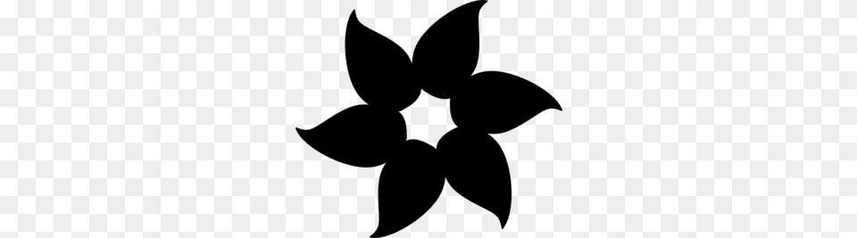 Solid Black Flower Clip Art, Gray Png