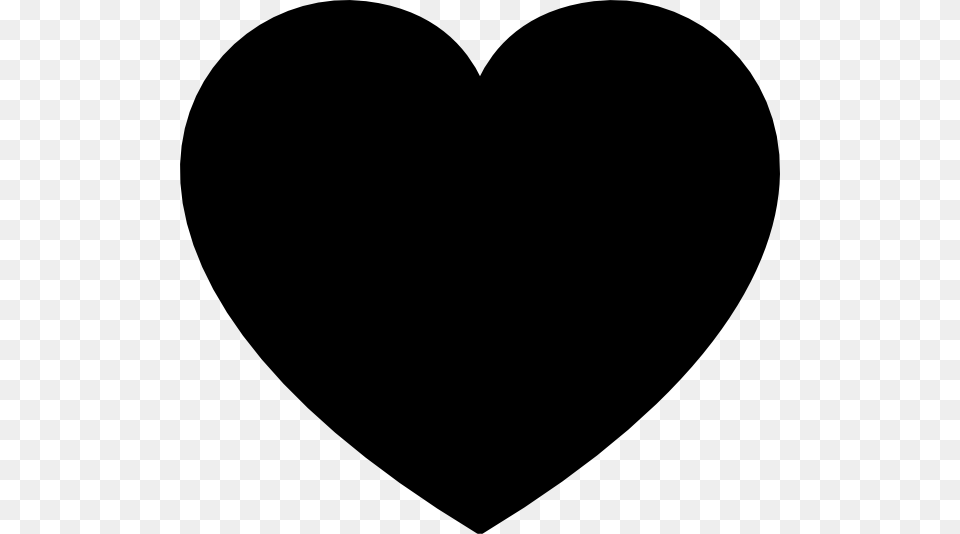 Solid Black Heart Clip Arts For Web, Stencil Free Png