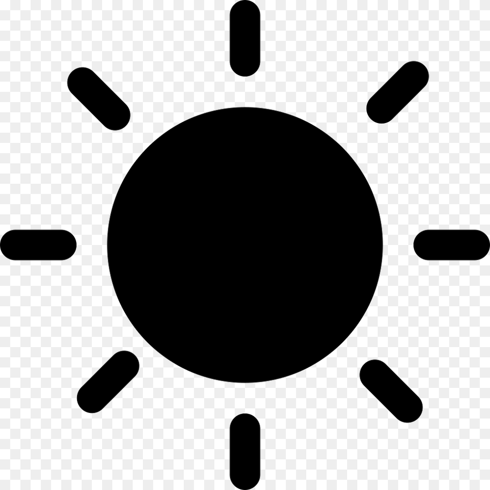Solid Black Sun Symbol Icon Free Png Download