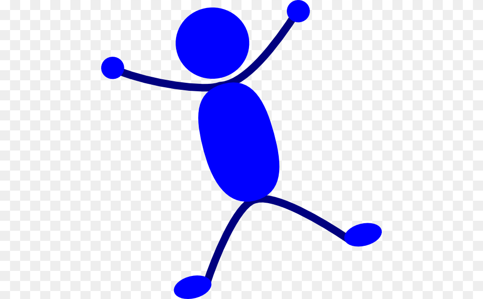 Solid Blue Man Jumping Svg Clip Arts Cartoon Of Person Jumping, Appliance, Blow Dryer, Device, Electrical Device Free Transparent Png