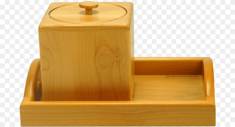 Solid Cherry Wood Ice Bucket With Matching Tray Bucket, Drawer, Furniture, Box, Plywood Free Transparent Png