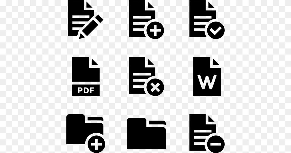 Solid Files And Folders Shopping Icons, Gray Free Png