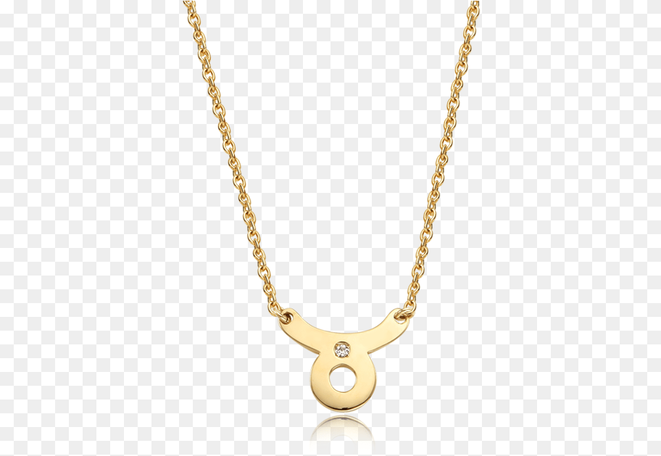 Solid Gold Taurus Zodiac Sign Necklace Necklace, Accessories, Jewelry, Pendant, Diamond Free Png