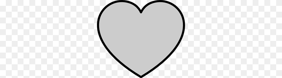 Solid Gray Heart With Black Outline Clip Arts For Web, Astronomy, Moon, Nature, Night Free Transparent Png