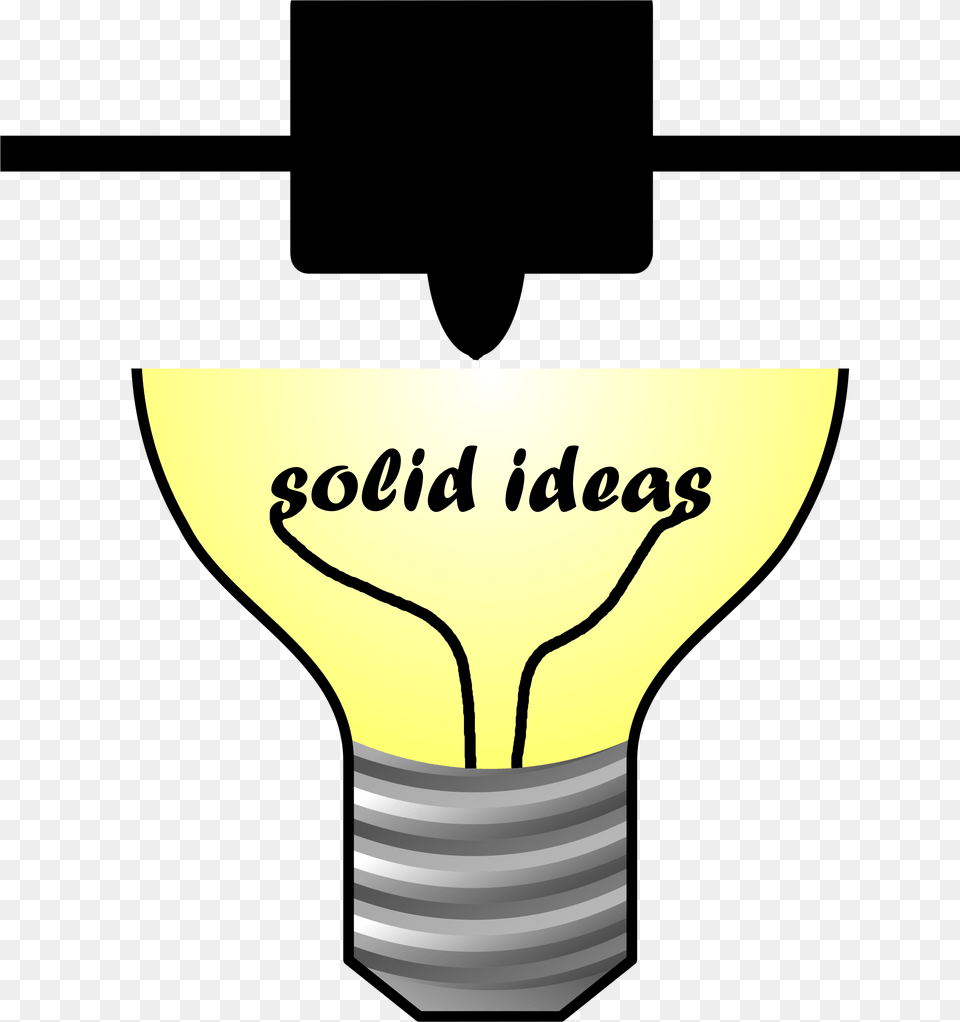 Solid Ideas Lightbulb Clipart On Transparent Background, Light Png