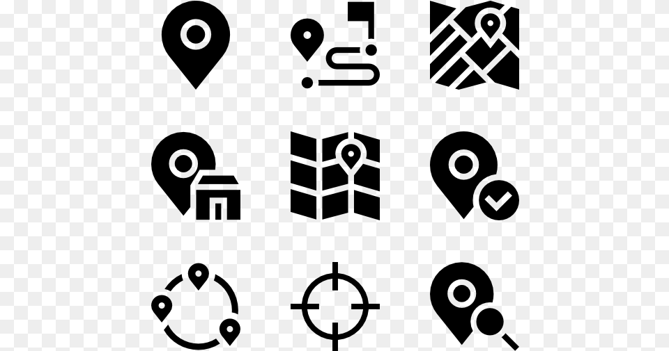 Solid Location Elements Symbol Of Healthy Lifestyle, Gray Free Transparent Png