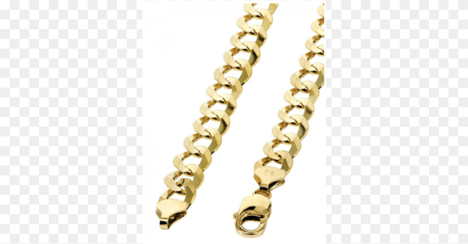 Solid Mens Cuban Link Chain 10k Yellow Gold, Accessories, Jewelry, Locket, Pendant Png Image
