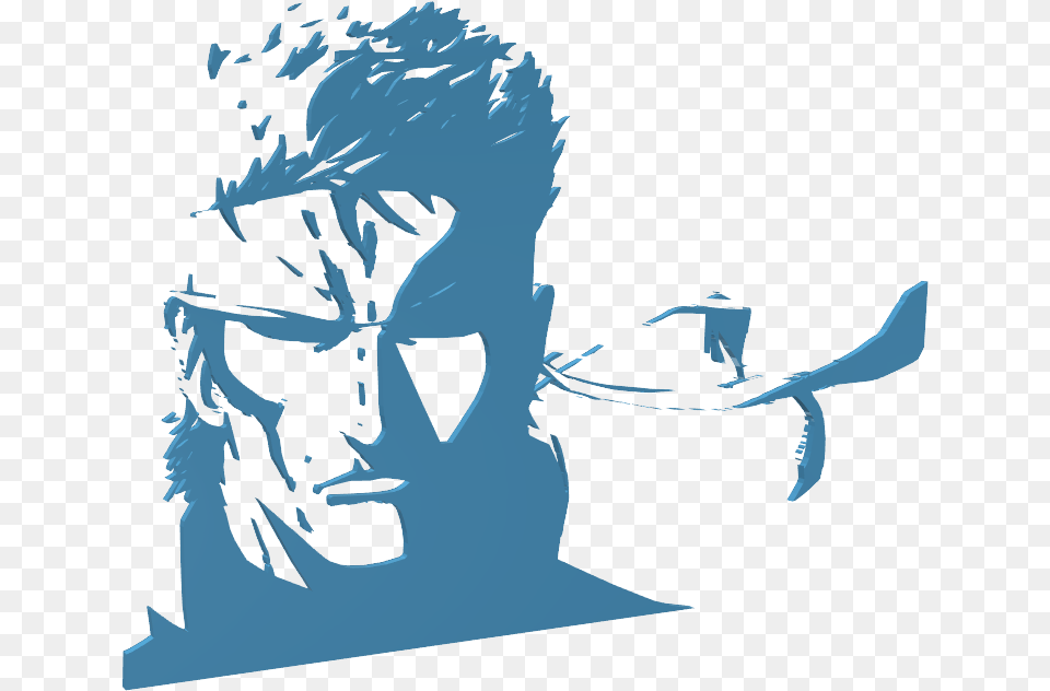 Solid Snake, Stencil, Art, Adult, Male Png Image