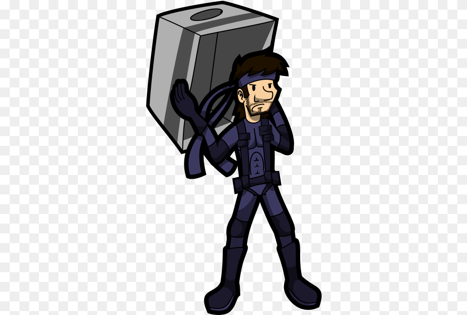 Solid Snake Cartoon, Person, Face, Head, Book Free Transparent Png