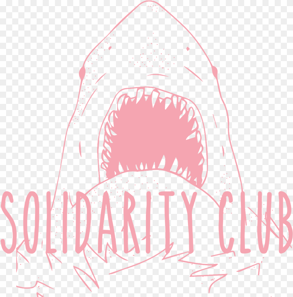 Solidarity Club Records Diy Label Great White Shark, Person, Animal, Sea Life Free Png Download