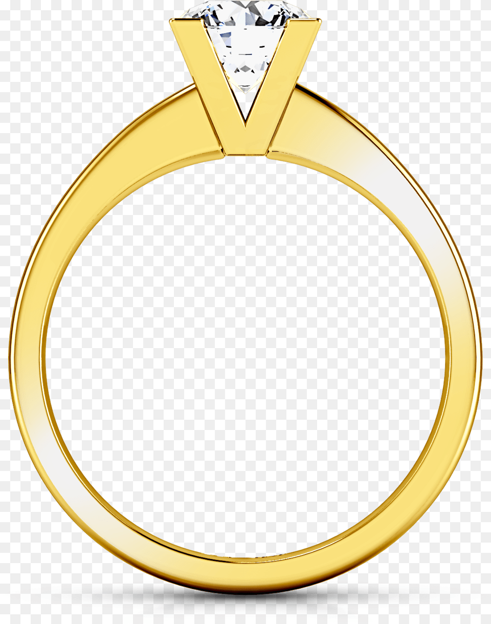 Solitaire Engagement Ring Icon 14k Yellow Gold Engagement Ring, Accessories, Jewelry, Diamond, Gemstone Free Transparent Png