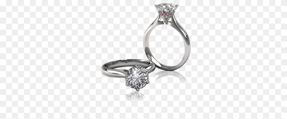 Solitaire Ladies Diamond Ring Pink Diamonds, Accessories, Gemstone, Jewelry, Silver Free Png Download