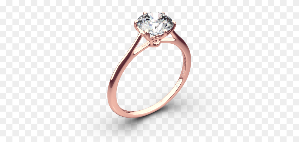 Solitaire Ring 2 Solitaire Rose Gold Engagement Rings, Accessories, Jewelry, Diamond, Gemstone Free Png Download