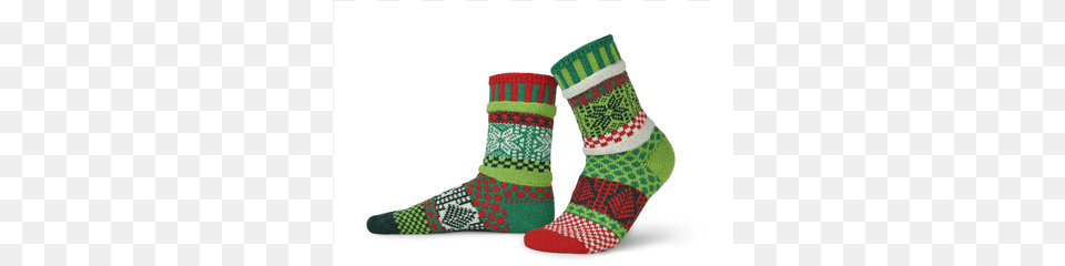 Solmate Socks Winter Series Mistletoe Is A Bright Fun Thick Socks Transparent Background, Clothing, Hosiery, Sock, Knitwear Free Png