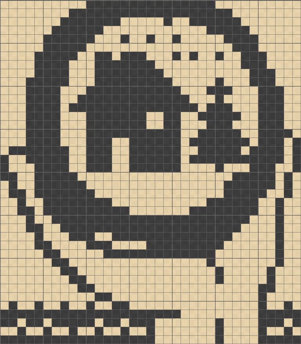 Solution For Original Crossme Level Nonogram, Tile, Art, Mosaic, Pattern Free Transparent Png