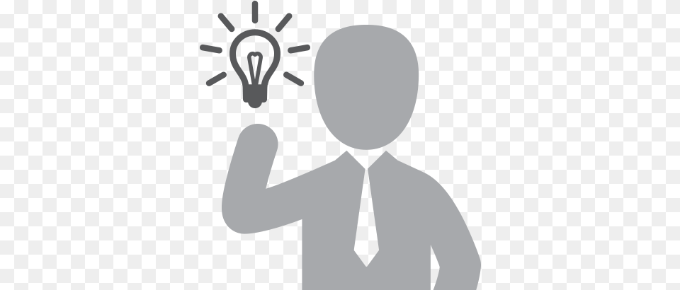 Solution Thinking Icon No Background Full Size Light Bulb Idea Human, Accessories, Tie, Formal Wear, Stencil Free Png Download