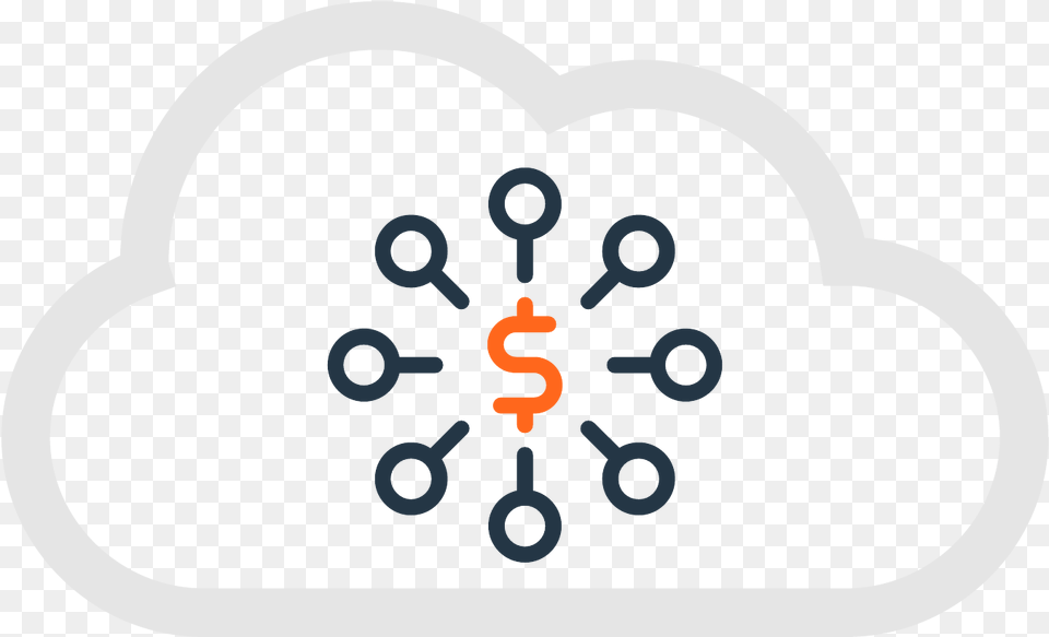 Solutions Cloud Cost Network Nodes Icon Free Png