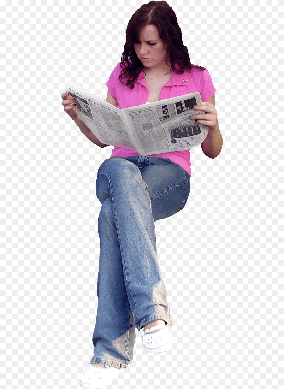 Solutions For Essaytyper Reviewingwriting Described People Sitting Reading, Clothing, Person, Pants, Jeans Free Png Download