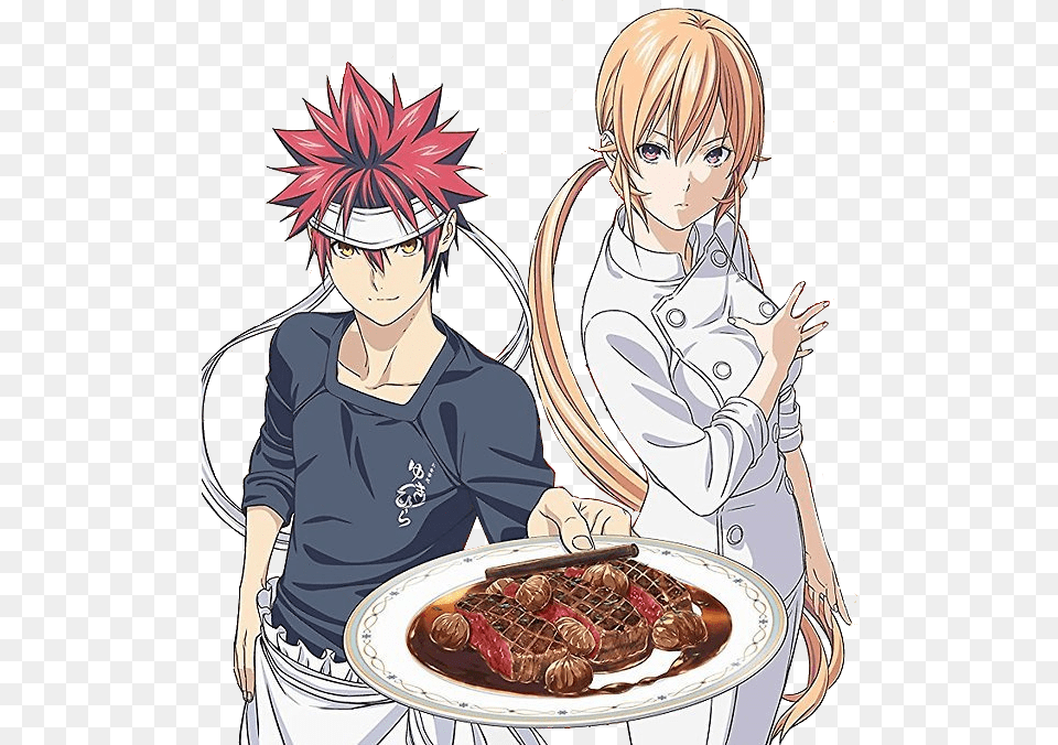 Soma And Erina Shokugeki No Soma Season 3 Ost, Adult, Publication, Person, Female Free Png Download