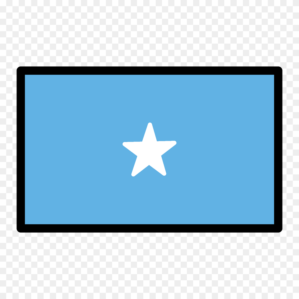 Somalia Flag Emoji Clipart, Star Symbol, Symbol, Blackboard Free Transparent Png