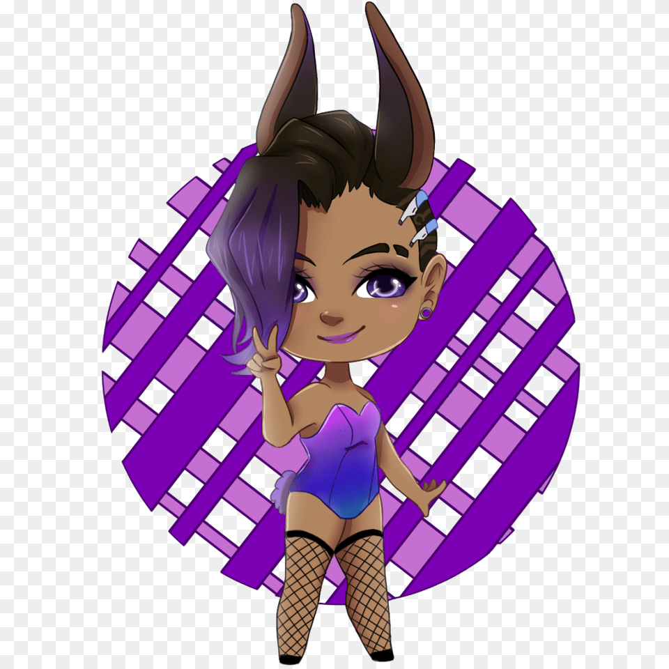 Sombra Bunny Charm Creebelle Creative Design Online Store, Purple, Head, Face, Person Png