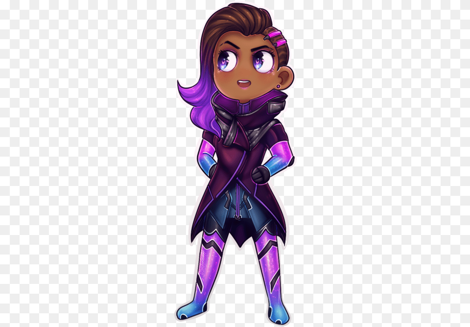 Sombra By Osidinum Clipart Sombra Para Colorear Overwatch, Book, Comics, Publication, Purple Free Transparent Png