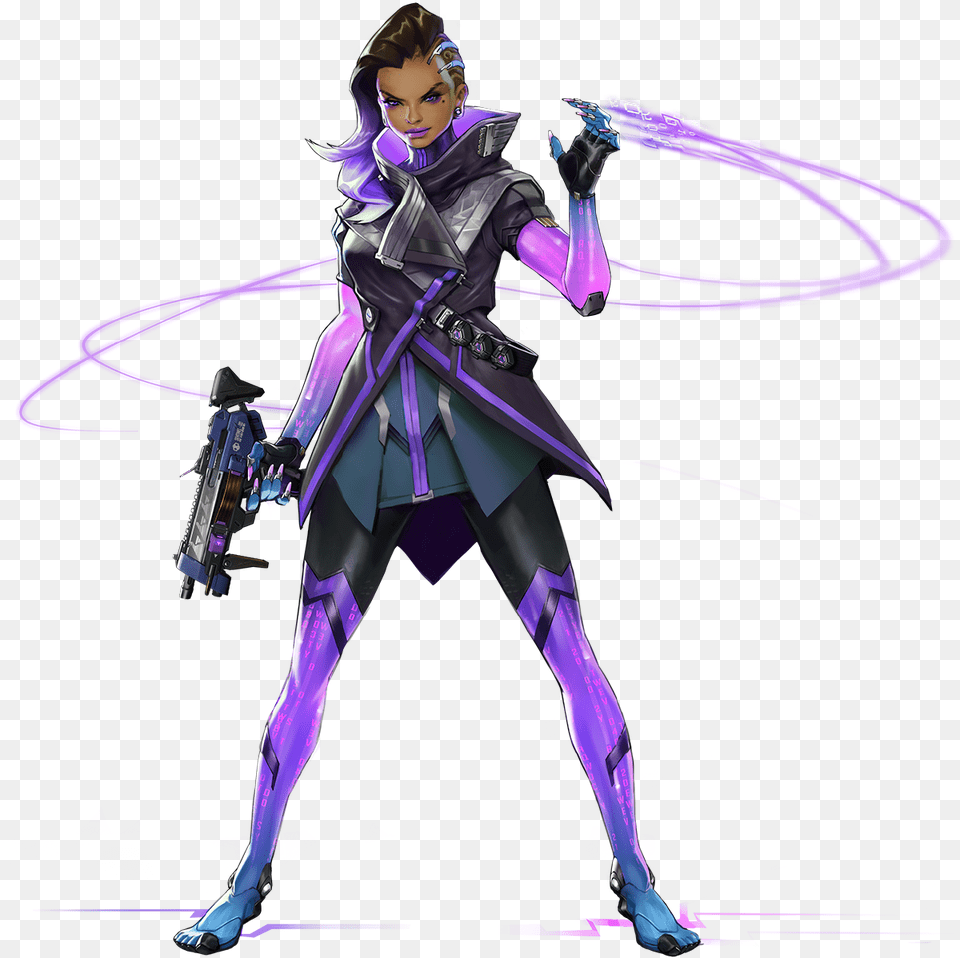 Sombra Cosplay, Purple, Adult, Publication, Person Png