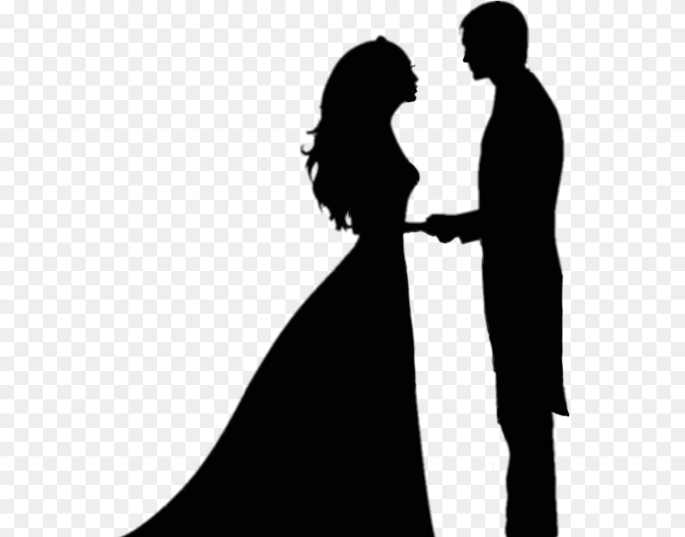 Sombra Pareja Bride And Groom Silhouette, Clothing, Dress, Formal Wear, Person Free Png