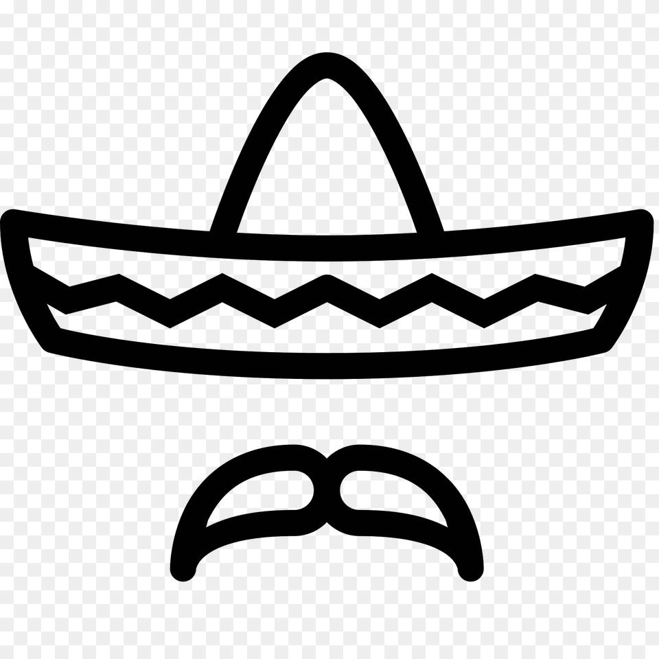 Sombrero, Gray Png