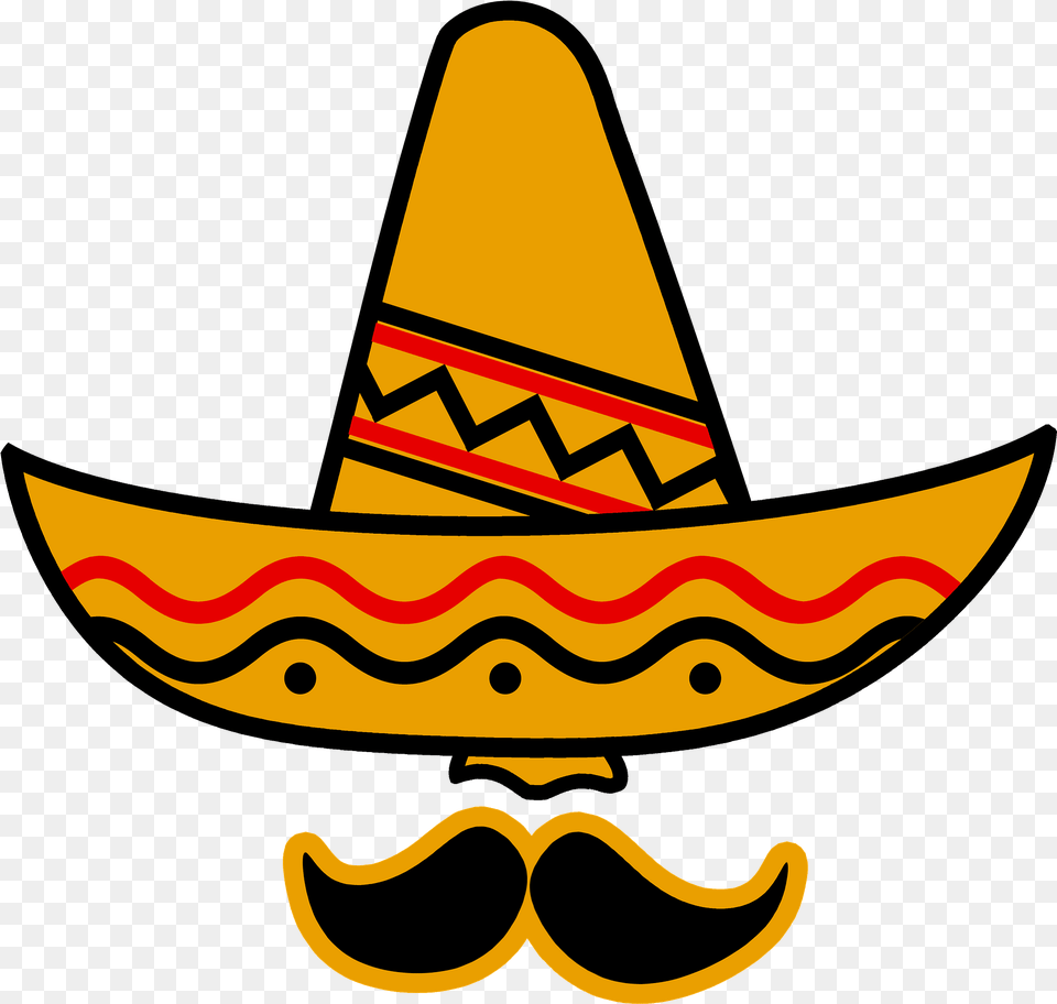 Sombrero And Mustache Clipart Sombrero, Clothing, Hat Free Png