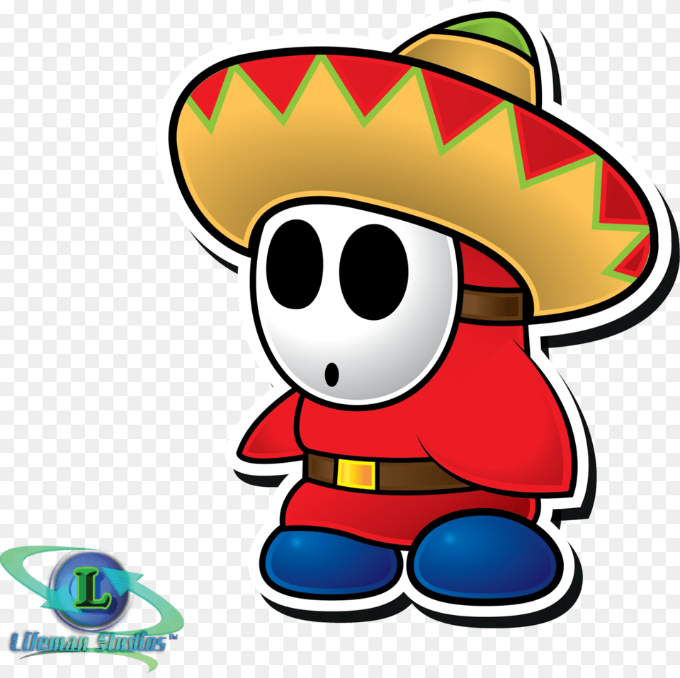 Sombrero Guy Paper Sticker Paper Mario Sticker Star Shy Guy, Clothing, Hat, Dynamite, Weapon Free Png Download