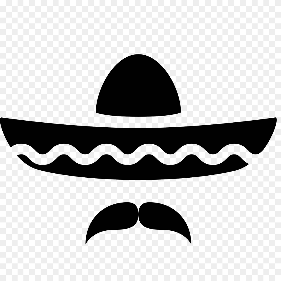 Sombrero Icon, Gray Png Image