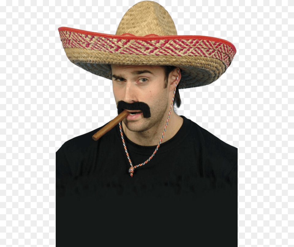 Sombrero Man Wearing A Sombrero, Clothing, Hat, Adult, Person Png
