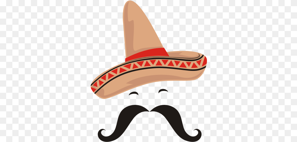 Sombrero Transparent Sombrero Mustache, Clothing, Hat Png Image