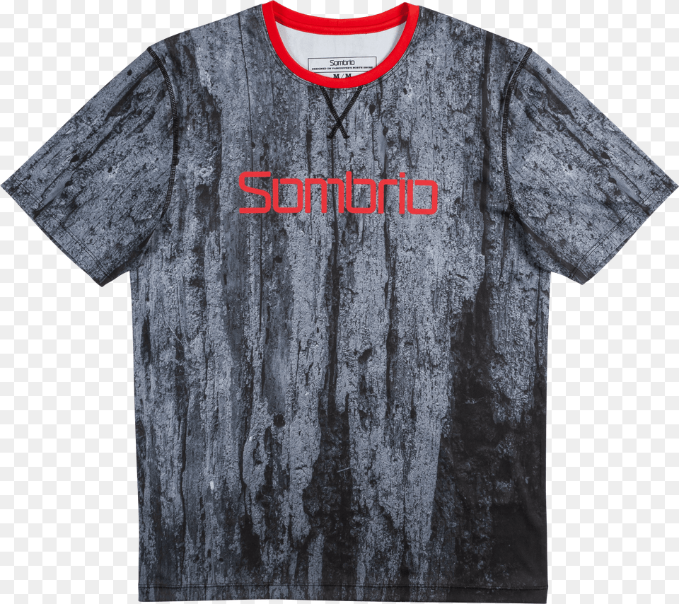 Sombrio 2019 Renegade Jersey Forest Bark Print Active Shirt, Clothing, T-shirt, Person Free Png