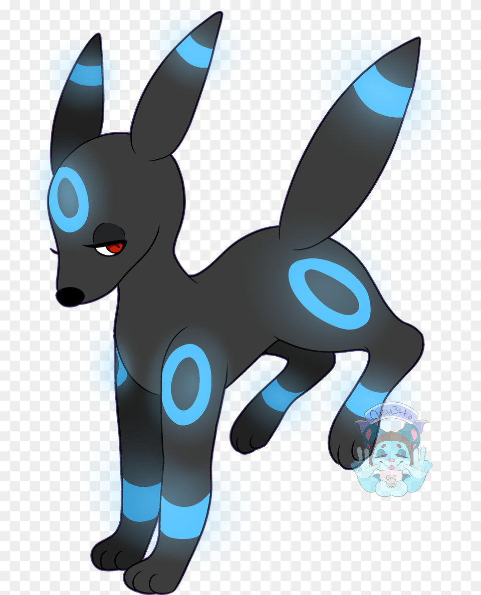 Some Art I Drew Of An Umbreon The Other Day Cartoon, Baby, Person, Animal, Mammal Free Png