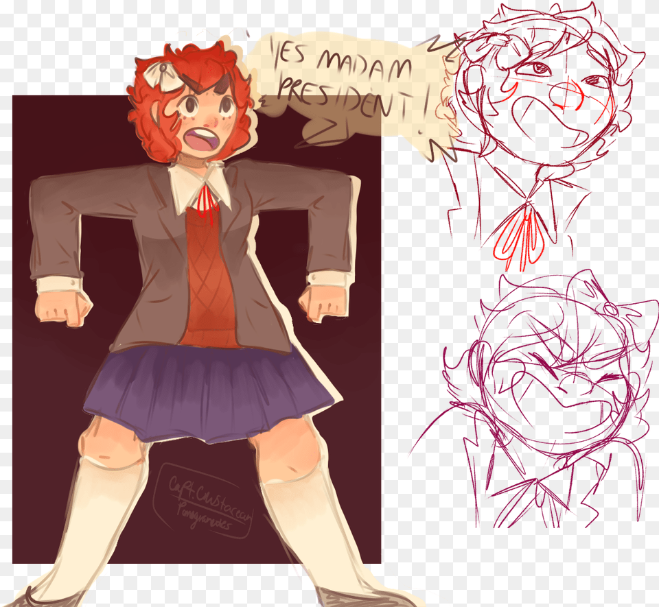 Some Doodles Of Sayori Aaaaaaaaaaaaaah Cartoon, Book, Publication, Comics, Adult Free Png