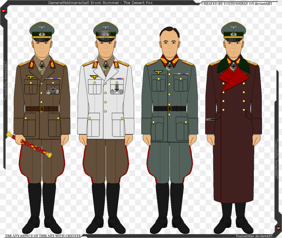Some Of Erwin Rommel39s Uniforms Ww2 Us Overcoats, Adult, Male, Man, Military Free Png