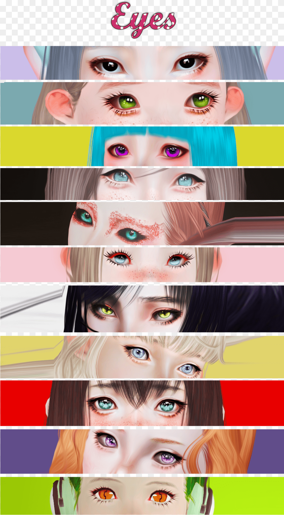 Some Of My Fav Eyes In The Game Collage, Art, Book, Comics, Publication Free Png