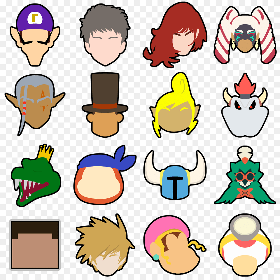 Some Of My Wanted Ssbu Characters As Stock Icons, Baby, Person, Head, Face Free Png