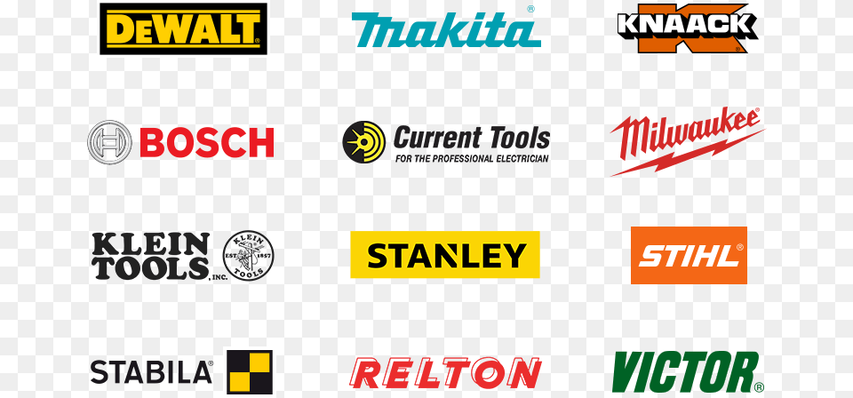 Some Of Our Top Brands Include Dewalt Makita Knaack Orange, Logo, Text Free Png