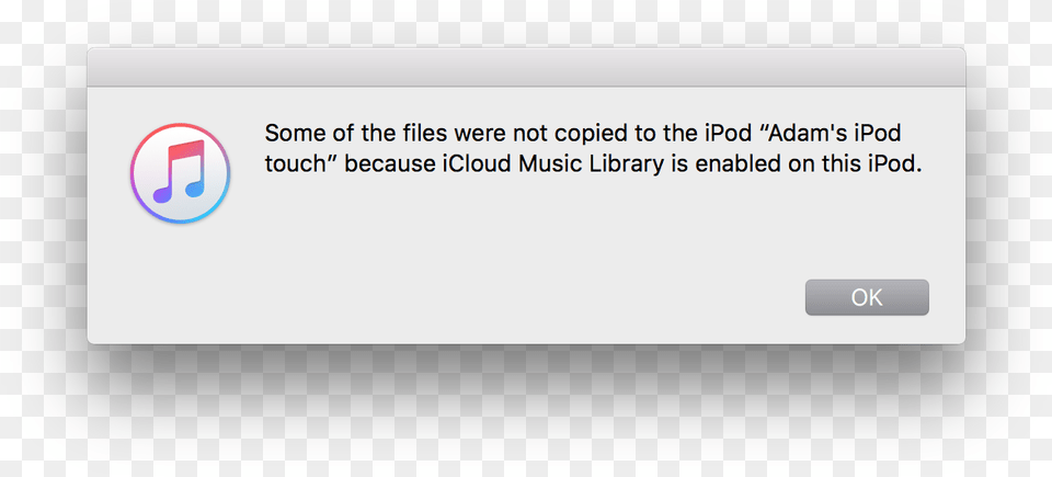 Some Of The Files Were Not Copied To The Ipod Adam Itunes, Text Free Transparent Png