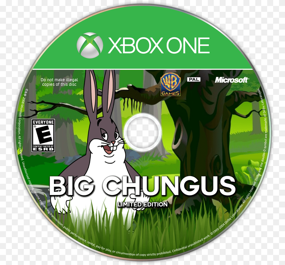 Some Stuff About Big Chungus Xbox One Disc Winterolympics Xbox One, Disk, Dvd, Adult, Person Png Image
