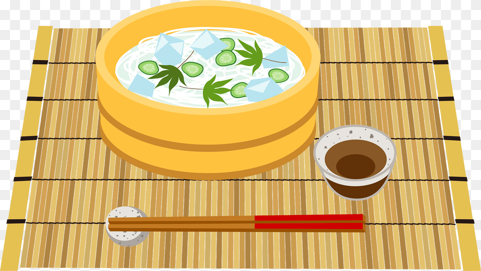 Somen Japanese Noodle Clipart, Bowl, Herbal, Herbs, Plant Png Image