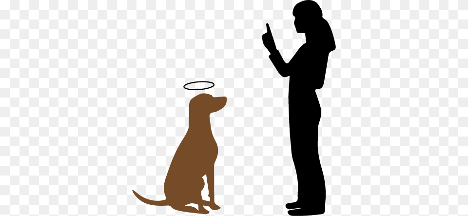 Someone That Has A Dog That Is Sit Dog Training Clip Art, Silhouette, Adult, Person, Man Png