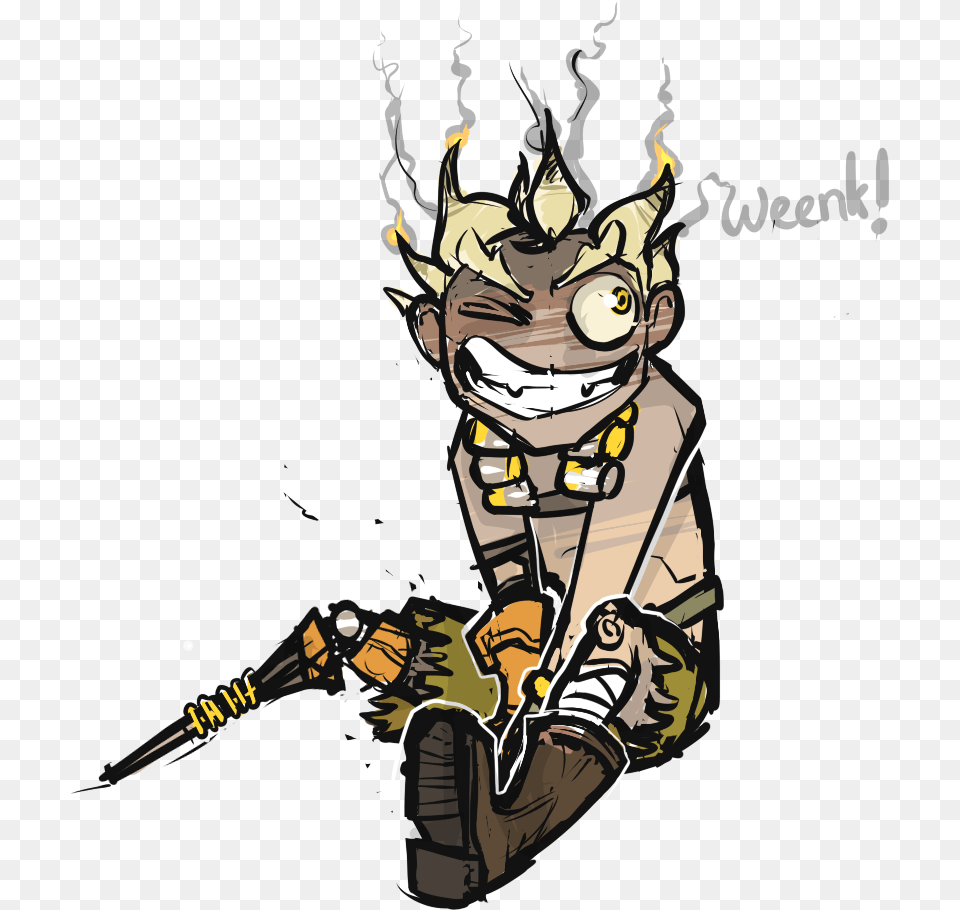 Someone Told Me To Draw A Cute Junkrat From Overwatch Junkrat Overwatch Chibi Cute, Book, Comics, Publication, Art Png