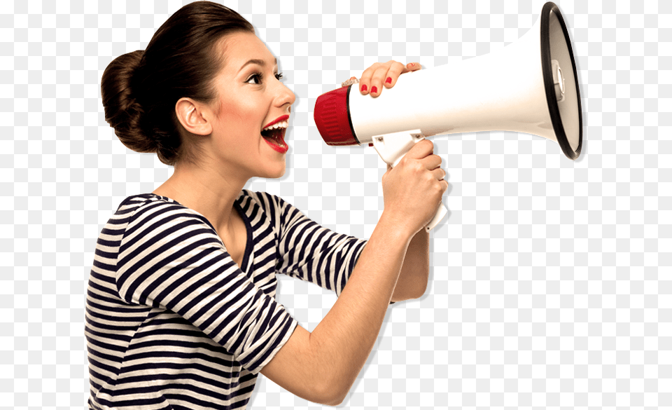 Someone With A Megaphone, Adult, Shouting, Person, Head Free Png Download